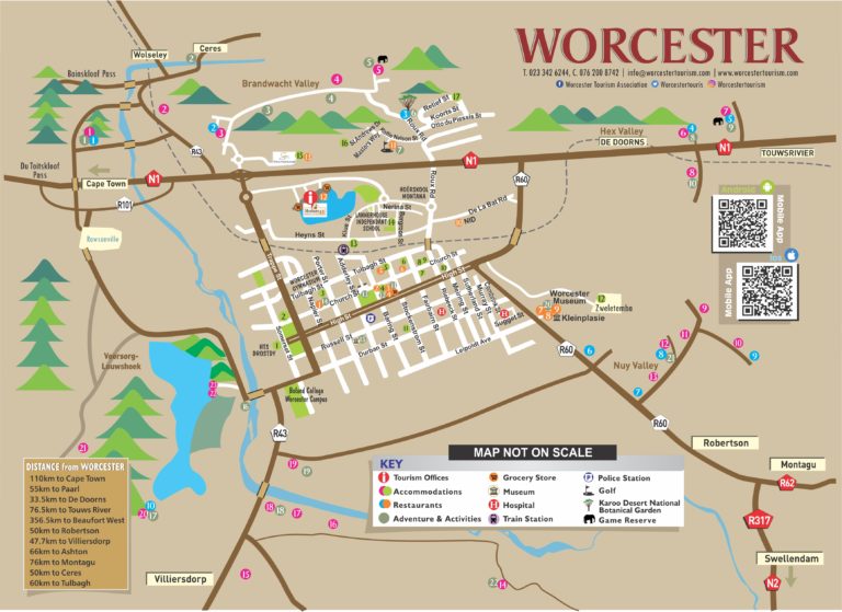 tourist map worcester
